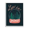 Stupell Industries Let It Snow Seasonal Winter Globe Candy Cane Text Framed Wall Art, Design By Dominika Godette view 1