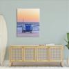 Stupell Industries Tranquil Orange Sunset Beach Hut Ocean Shore Canvas Wall Art, Design By Jeff Poe view 3