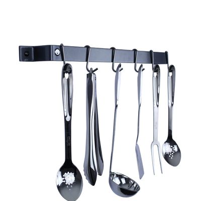 Enclume Handcrafted 30" Easy Mount, 6 Hooks, Graphite Wall Rack