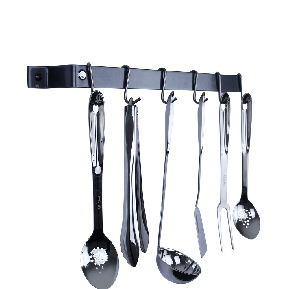 Enclume Handcrafted 30" Easy Mount, 6 Hooks, Graphite Wall Rack