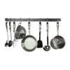 Enclume Handcrafted 30" Easy Mount, 6 Hooks, Hammered Steel Wall Rack view 2