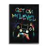 Stupell Industries Get On My Level Gaming Controller Neon Paint Splatter Framed Wall Art, Design By Victoria Barnes view 1