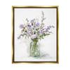 Stupell Industries Dainty Lavender Blooms Arrangement Classic Glass Vase Floating Framed Wall Art, Design By Carol Robinson view 1