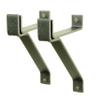 Enclume Handcrafted 12" Roll End Bar, Set of 2, Hammered Steel Wall Brackets view 1