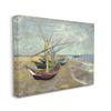 Stupell Industries Fishing Boats on Beach Saintes Maries Vincent van Gogh Painting Canvas Wall Art, Design By one1000paintings view 2