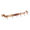 Enclume Handcrafted 30" Easy Mount, 6 Hooks, Brushed Copper Wall Rack view 4