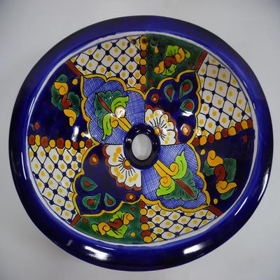 16" X 12" TALAVERA SINK drop in or undermount mexican bathroom handmade ceramic