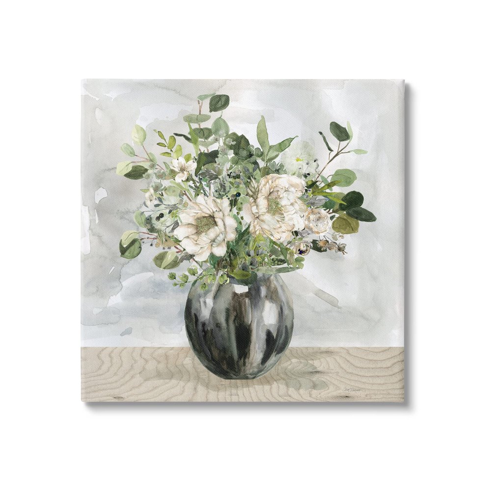 Stupell Industries Detailed Flower Arrangement Mixed Blooms Vase Bouquet Canvas Wall Art, Design By Carol Robinson