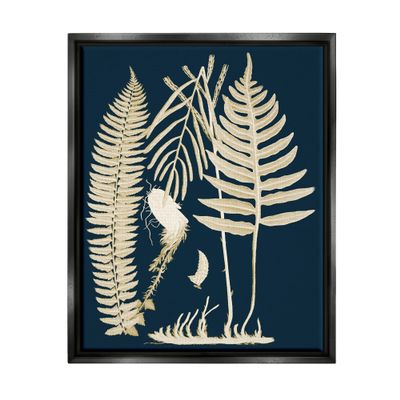 Stupell Industries Layered Ferns Botanical Roots Contemporary Abstract Design Floating Framed Wall Art, Design By Piddix