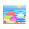 Stupell Industries Vibrant Sun Umbrellas Summer Beach Shore Scene Canvas Wall Art, Design By Maret Hensick view 1