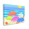 Stupell Industries Vibrant Sun Umbrellas Summer Beach Shore Scene Canvas Wall Art, Design By Maret Hensick view 2