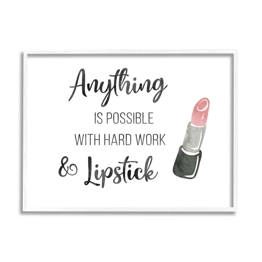 'Anything Possible With Lipstick Glam Makeup'| Framed Giclee Art