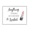 'Anything Possible With Lipstick Glam Makeup'| Framed Giclee Art view 1