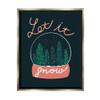 Stupell Industries Let It Snow Seasonal Winter Globe Candy Cane Text Floating Framed Wall Art, Design By Dominika Godette view 1