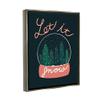 Stupell Industries Let It Snow Seasonal Winter Globe Candy Cane Text Floating Framed Wall Art, Design By Dominika Godette view 2