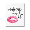 Glam Lips Typography Makeup, 24 x 30 Inch Canvas Wall Art view 1