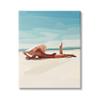 Stupell Industries Beach Babe Lounging Coastal Ocean Shoreline Canvas Wall Art, Design By Amelia Noyes view 1