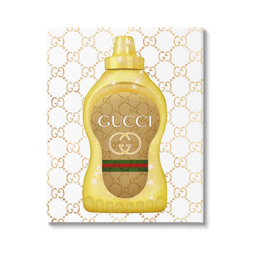 Stupell Industries Fashionable Brunch Condiment Patterned Glam Emblem Canvas Wall Art, Design By Ziwei Li