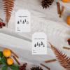 Boho Style Christmas Tree Gift Tag Stickers 2 x 3 Inch Holiday Labels with Unique Tree Designs 25 White Semi-Gloss Adhesive Tags, Eco-Friendly, Made in USA view 3