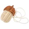 minkissy 2pcs Rattan Woven Cross Body Bag Adorable Hanging Basket for Boys and Girls Photo Prop Versatile Storage for Treats and Items view 3