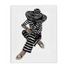 Striped Fashion Portrait Glam, 36 x 48 Inch Canvas Wall Art view 1