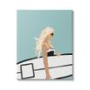 Stupell Industries Woman Carrying Surf Board Windblown Beach Hair Canvas Wall Art, Design by Amelia Noyes view 1
