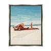 Stupell Industries Beach Babe Lounging Coastal Ocean Shoreline Floating Framed Wall Art, Design By Amelia Noyes view 1