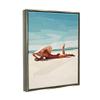 Stupell Industries Beach Babe Lounging Coastal Ocean Shoreline Floating Framed Wall Art, Design By Amelia Noyes view 2