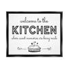 Stupell Industries Welcome to Kitchen Fresh Baked Pie Rustic Phrase Floating Framed Wall Art, Design By Mollie B. view 1
