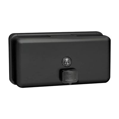 ASI - 0345-41 - Matte Black - Soap Dispenser - Liquid, Horizontal - Powder Coated Stainless - 40 oz. - Surface Mounted