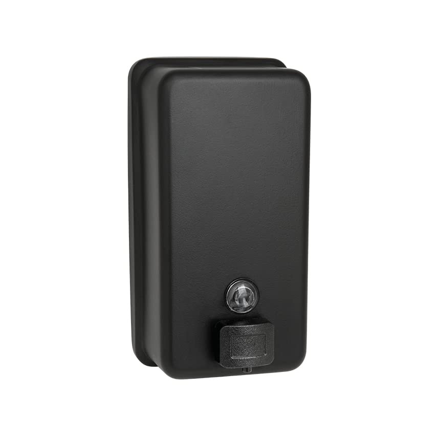 ASI - 0347-41 - Matte Black - Soap Dispenser - Liquid, Vertical - Powder Coated Stainless - 40 oz. - Surface Mounted