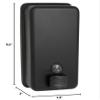 ASI - 0347-41 - Matte Black - Soap Dispenser - Liquid, Vertical - Powder Coated Stainless - 40 oz. - Surface Mounted view 2