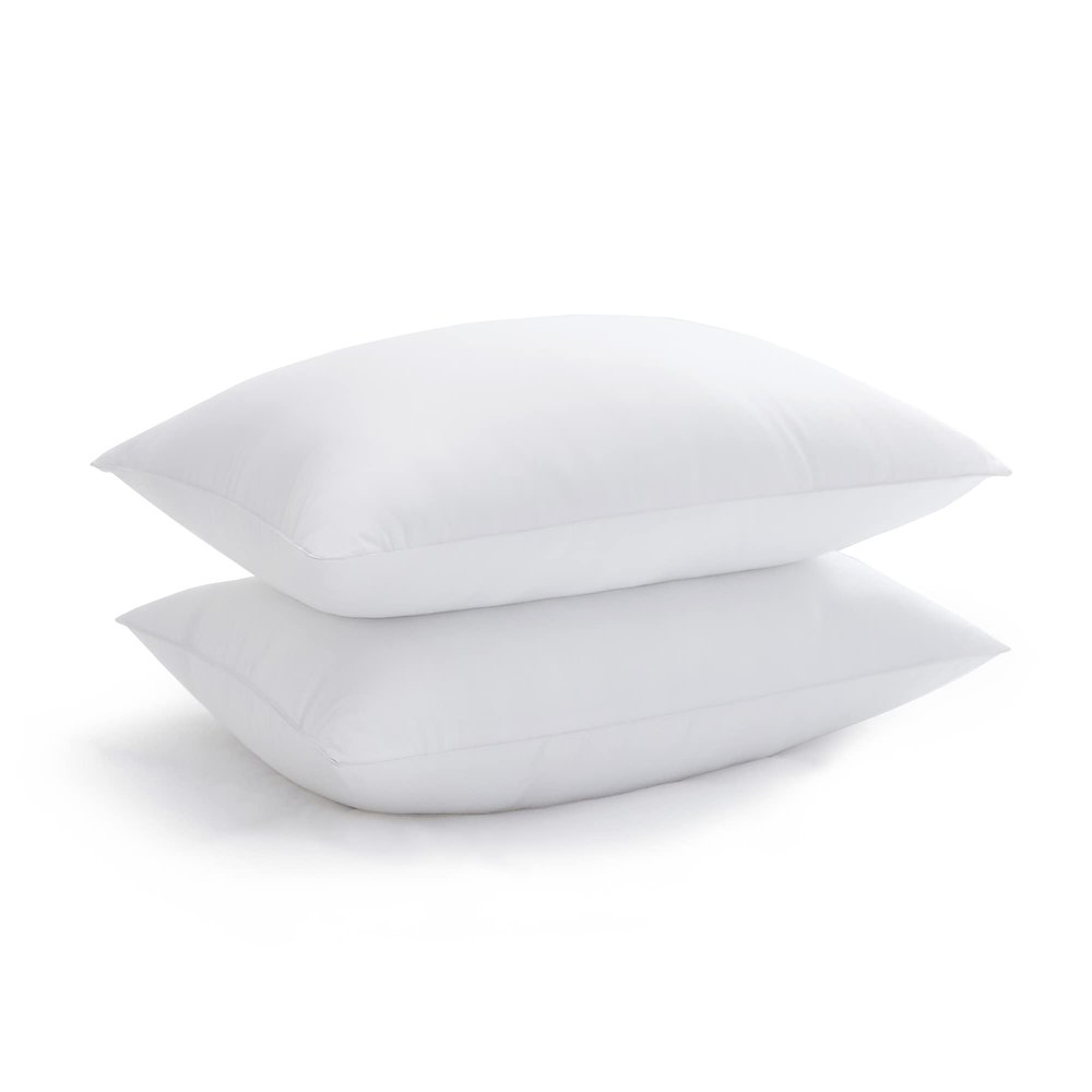 Acanva Bed Pillows for Sleeping, Cooling Hotel Quality with Premium Soft 3D Down Alternative Fill for Back, Stomach or Side Sleepers, King (Pack of 2), White