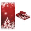 ALAZA Christmas Bathroom Towels Decorative Set Red of 3, 1 Bath Hand Washcloth White Snowflake Soft Luxury Kitchen Spa Beach Merry Tree X-mas Decor Gifts view 1