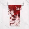 ALAZA Christmas Bathroom Towels Decorative Set Red of 3, 1 Bath Hand Washcloth White Snowflake Soft Luxury Kitchen Spa Beach Merry Tree X-mas Decor Gifts view 2