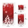 ALAZA Christmas Bathroom Towels Decorative Set Red of 3, 1 Bath Hand Washcloth White Snowflake Soft Luxury Kitchen Spa Beach Merry Tree X-mas Decor Gifts view 4