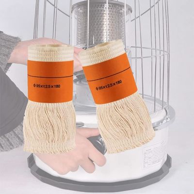 LKP 95xt2.5x180mm Wick For Indoor Kerosene Stove, 6 Pieces Replacement Wick For Kerosene Heater Burner, Patio Heater Cotton Core Wicks 95mm Diameter(2 pieces)