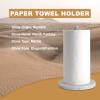 Koville African Natural Marble Paper Towel Holder Countertop, Genuine Stone Paper Towel Holder Stand for Kitchen Storage, for Standard or Jumbo-Sized Rolls(Namib Fantasy) view 2