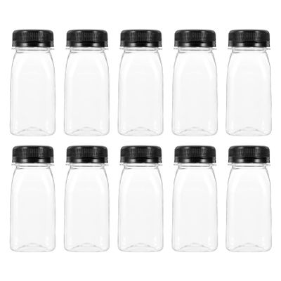 CALLARON 20pcs Plastic Juice Bottles Multi-function Cold Drink Storage for Juice More -leak Design for School Work Outdoor Use