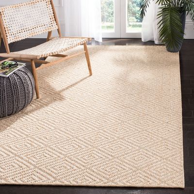 SAFAVIEH Palm Beach Collection Accent Rug - 4' x 6', Beige & Beige, Sisal Design, Non-Shedding & Easy Care, Ideal for High Traffic Areas in Entryway, Living Room, Bedroom (PAB360A)