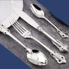 24 Piece Silverware Set Service for 6 Durable 18/10 Stainless Steel Flatware Sets Palace Design Home Kitchen Wedding Hotel Cutlery Utensils Include Teaspoons Knifes Forks and Spoons view 1