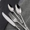 24 Piece Silverware Set Service for 6 Durable 18/10 Stainless Steel Flatware Sets Palace Design Home Kitchen Wedding Hotel Cutlery Utensils Include Teaspoons Knifes Forks and Spoons view 3