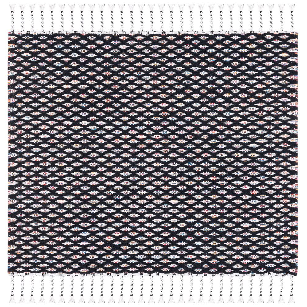 SAFAVIEH Montauk Collection Accent Rug - 2' x 3', Black & Ivory, Handmade Flat Weave Cotton, Ideal for High Traffic Areas in Entryway, Living Room, Bedroom (MTK475Z)