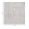 SAFAVIEH Area Rug 5' Square - Reflection Collection - Light Grey & Cream, Non-Shedding & Easy Cleaning, Ideal for Living Room, Bedroom (RFT668G) view 2