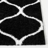 SAFAVIEH Area Rug 8x10 - Tahoe Shag Collection - Large - Black & White, Trellis Pattern, Non-Shedding & Easy Cleaning, Plush Thick Pile, Ideal for Living Room, Bedroom, Dining Space (THO677Z) view 4