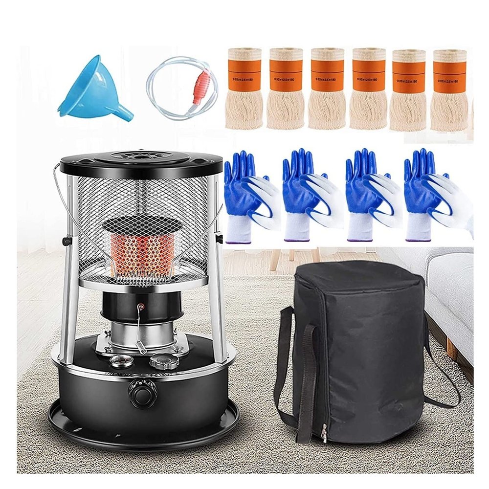 Bcofo Kerosene HeatersOutdoor Portable Kerosene StoveHeight Adjustable Non Electric Heaters for Camping,Smoke-FreeAdjustable Flame, for Indoor Outdoor Camping Tents Cooking