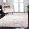 SAFAVIEH Hudson Shag Collection Area Rug - 4' Square, Ivory & Grey, Modern Abstract Design, Non-Shedding & Easy Care, 2-inch Thick Ideal for High Traffic Areas in Living Room, Bedroom (SGH295B) view 1