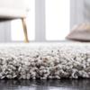 SAFAVIEH Hudson Shag Collection Area Rug - 4' Square, Ivory & Grey, Modern Abstract Design, Non-Shedding & Easy Care, 2-inch Thick Ideal for High Traffic Areas in Living Room, Bedroom (SGH295B) view 4