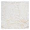 SAFAVIEH Sheep Skin Collection Area Rug - 4' Square, Natural & White, Handmade Rustic Glam Genuine Pelt, 3.4-inch Thick Ideal for High Traffic Areas in Living Room, Bedroom (SHS211A) view 3
