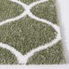 SAFAVIEH Area Rug 8x10 - Tahoe Shag Collection - Large - Sage & White, Trellis Pattern, Non-Shedding & Easy Cleaning, Plush Thick Pile, Ideal for Living Room, Bedroom, Dining Space (THO677W) view 3